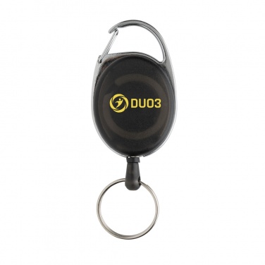 Logo trade promotional item photo of: RCS recycled ABS roller clip keychain