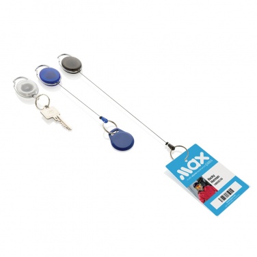Logotrade promotional item image of: RCS recycled ABS roller clip keychain