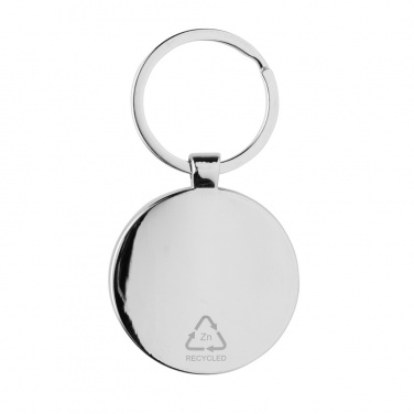 Logotrade promotional giveaway image of: RCS recycled zinc alloy round keychain with bamboo