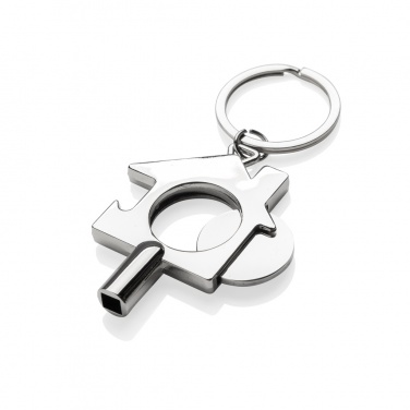 Logo trade advertising products image of: RCS recycled zinc alloy 3 in 1 keychain