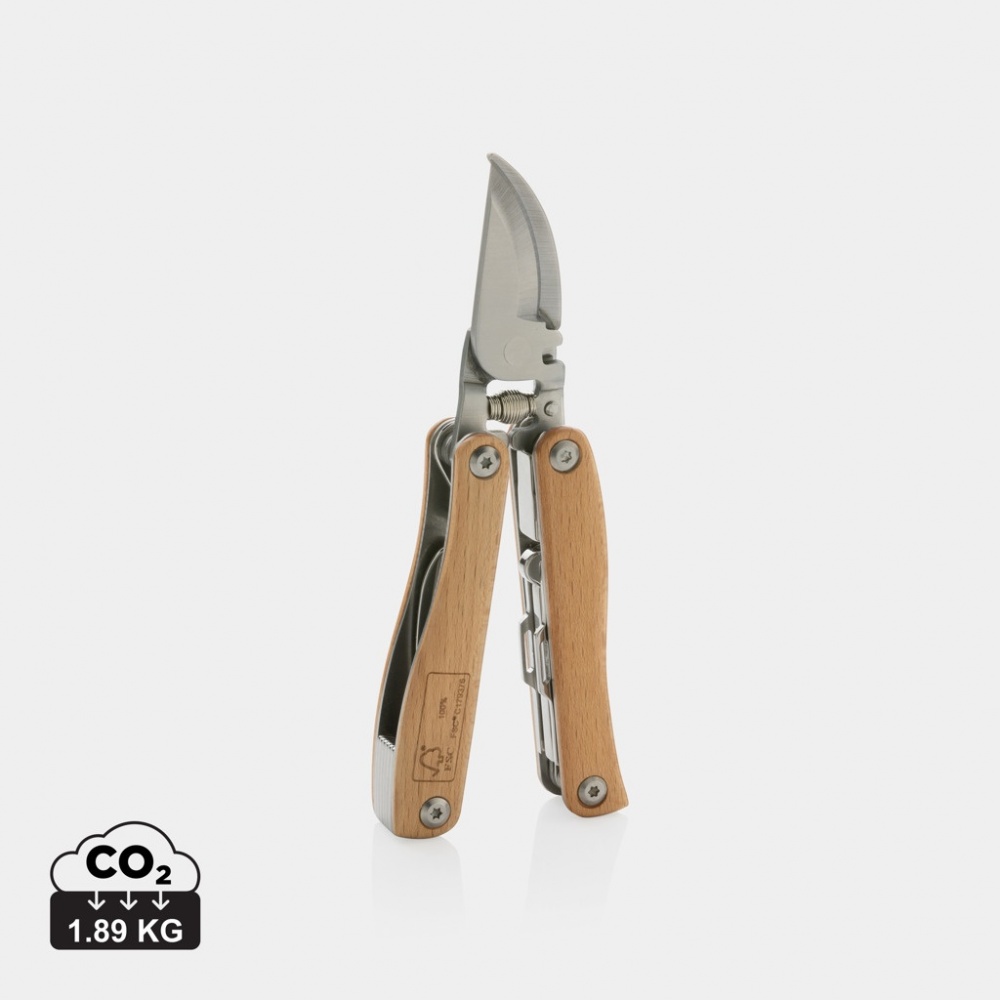 Logo trade advertising products image of: Wooden garden multi-tool
