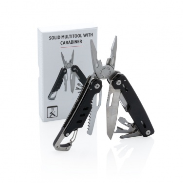 Logo trade promotional gift photo of: Solid multitool with carabiner