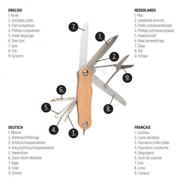 Logo trade business gifts image of: Wood pocket knife