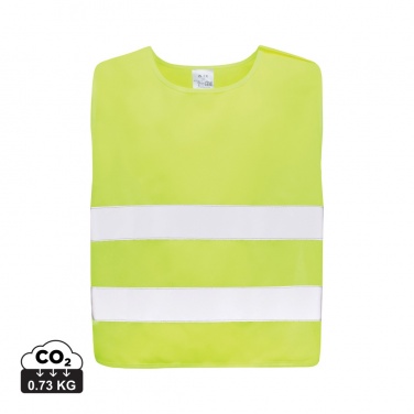 Logo trade promotional merchandise image of: GRS recycled PET high-visibility safety vest 7-12 years