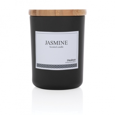 Logo trade promotional merchandise photo of: Ukiyo deluxe scented candle with bamboo lid