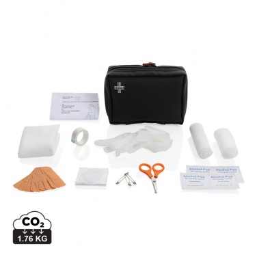 Logotrade corporate gift picture of: RCS recycled nubuck PU pouch  first aid set