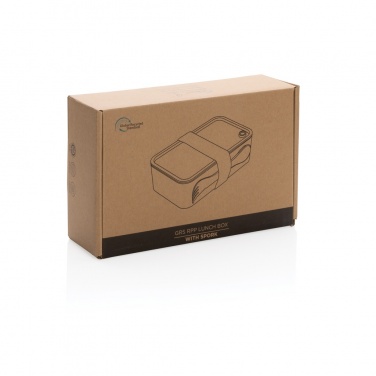 Logotrade promotional giveaway picture of: GRS recycled PP lunch box with spork
