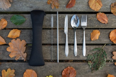 Logotrade promotional merchandise image of: 4 PCS stainless steel re-usable cutlery set