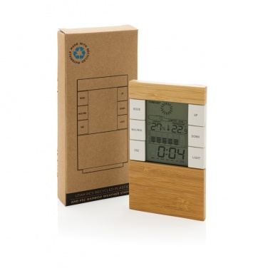 Logo trade business gifts image of: Utah RCS rplastic and bamboo weather station