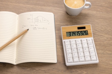 Logotrade promotional merchandise image of: Utah RCS recycled plastic and  bamboo calculator