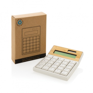 Logotrade promotional merchandise picture of: Utah RCS recycled plastic and  bamboo calculator