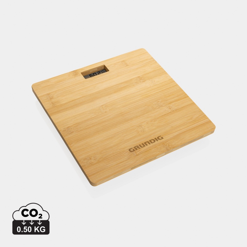 Logo trade promotional items picture of: Grundig Bamboo Digital Body Scale