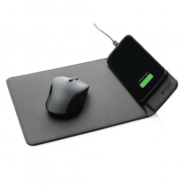 Logotrade advertising products photo of: Swiss Peak RCS recycled PU 10W wireless charging mousepad