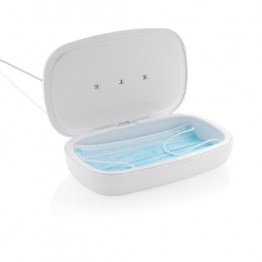 Logo trade corporate gift photo of: UV-C steriliser box with 5W wireless charger