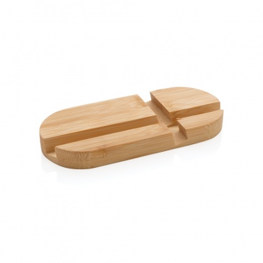 Logo trade corporate gift photo of: Bamboo tablet and phone holder