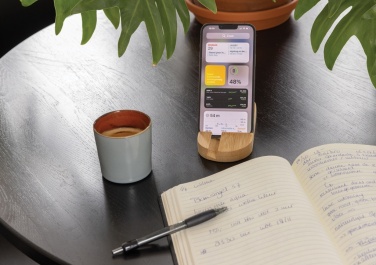 Logo trade promotional items picture of: Bamboo tablet and phone holder