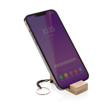 Logotrade promotional giveaways photo of: Standkey bamboo keychain phone stand