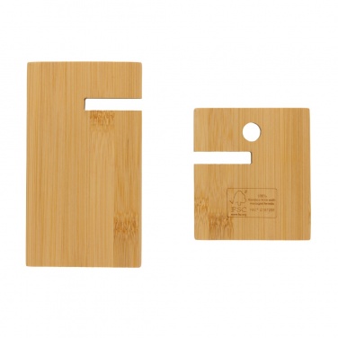 Logo trade corporate gift photo of: Bamboo phone stand in kraft box