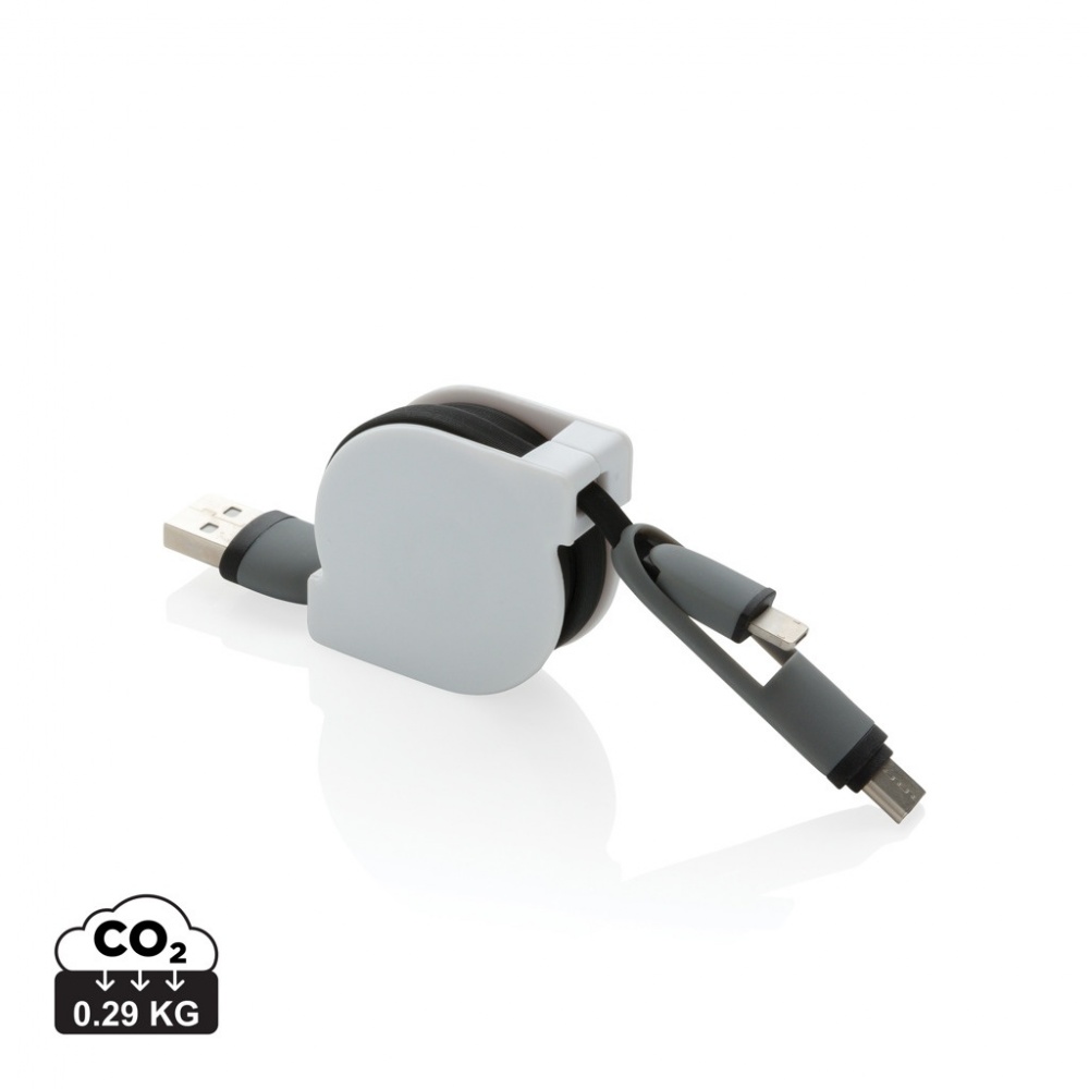 Logo trade corporate gift photo of: 3-in-1 retractable cable