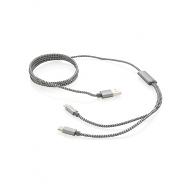 Logo trade corporate gifts image of: 3-in-1 braided cable