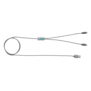 Logo trade promotional merchandise image of: 3-in-1 braided cable