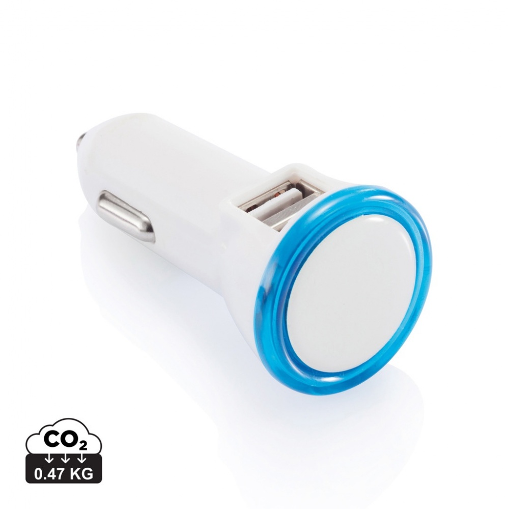 Logo trade promotional merchandise photo of: Powerful dual port car charger