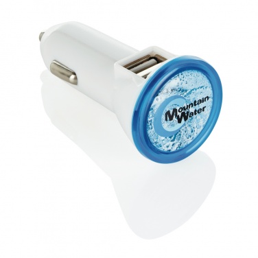 Logo trade advertising products image of: Powerful dual port car charger