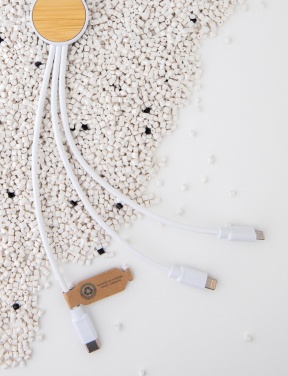 Logotrade advertising product picture of: RCS recycled plastic Ontario 6-in-1 cable