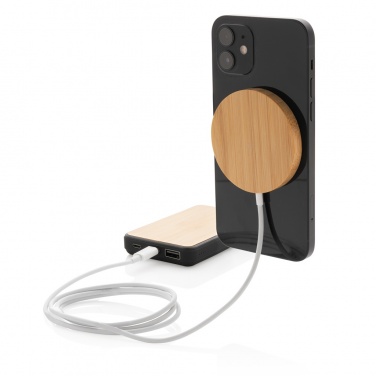 Logo trade advertising product photo of: 10W bamboo magnetic wireless charger