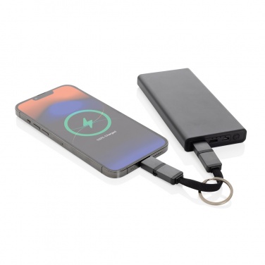 Logo trade promotional giveaways image of: Terra recycled aluminum 4 in 1 60W fast charging cable