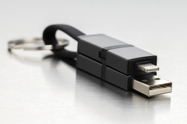 Logo trade business gift photo of: Terra recycled aluminum 4 in 1 60W fast charging cable