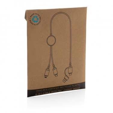 Logo trade promotional items picture of: Ohio RCS certified recycled plastic 6-in-1 cable