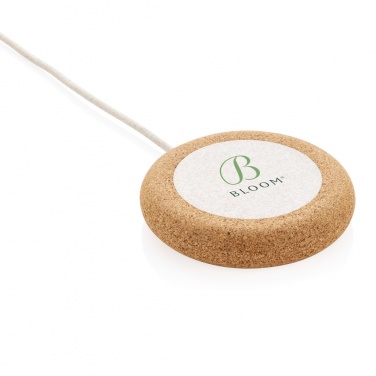 Logotrade promotional item picture of: Cork and Wheat 5W wireless charger