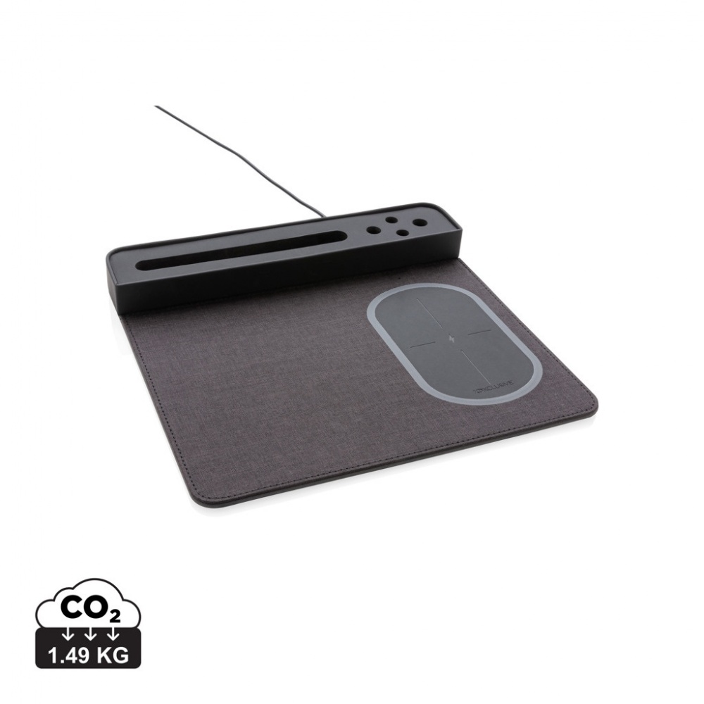 Logo trade promotional gifts image of: Air mousepad with 5W wireless charging and USB