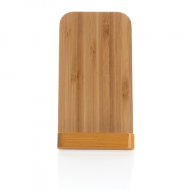 Logo trade business gift photo of: Bamboo 5W wireless charging stand