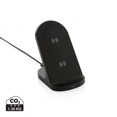 Logo trade business gift photo of: RCS recycled plastic double coil wireless stand 15W
