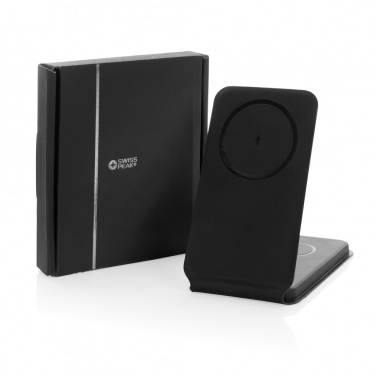 Logo trade advertising products image of: Swiss Peak RCS rPU 15W  3-in-1 magnetic wireless charger