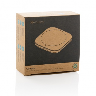 Logotrade promotional giveaway image of: Oregon RCS recycled plastic and cork 10W wireless