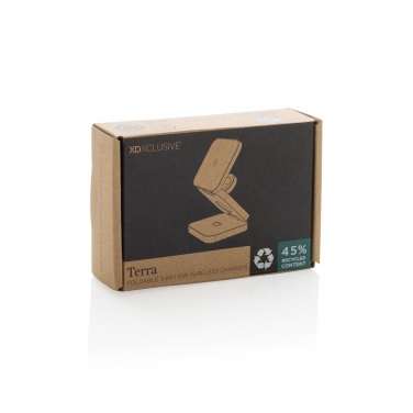 Logotrade business gift image of: Terra RCS recycled aluminum foldable 3 in 1 15W charger