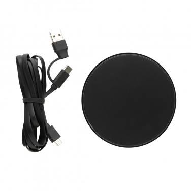 Logo trade promotional giveaways picture of: RCS standard recycled plastic 10W wireless charger