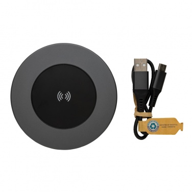 Logo trade corporate gift photo of: Terra RCS recycled aluminium 10W wireless charger