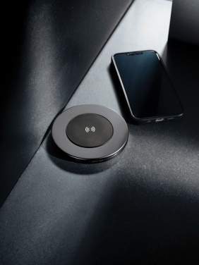 Logo trade promotional merchandise image of: Terra RCS recycled aluminium 10W wireless charger