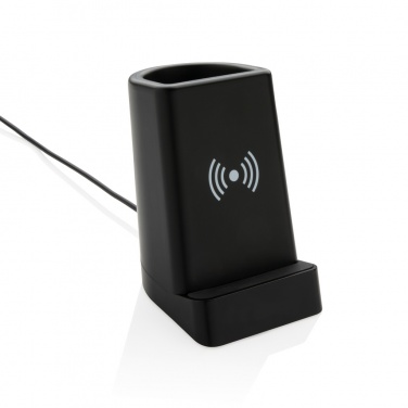 Logo trade promotional product photo of: Light up logo 5W wireless charging pen holder