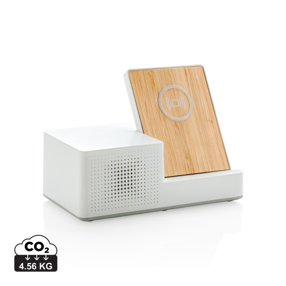 Logotrade promotional item image of: Ontario 5W wireless charger with speaker
