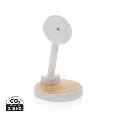 Logotrade promotional giveaway image of: Ontario RCS rplastic 15W magnetic charging 2 in 1 stand