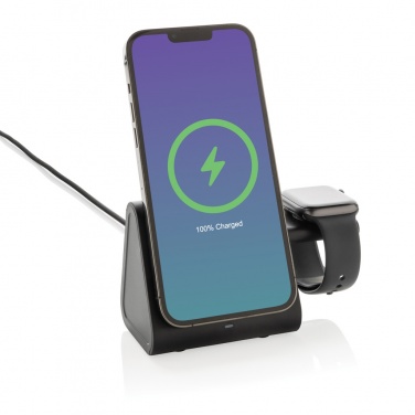 Logo trade corporate gift photo of: Powerbase RCS recycled plastic 3 in 1 charger with powerbank