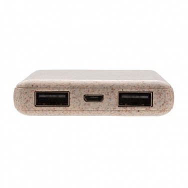 Logotrade promotional product picture of: Wheat Straw 5.000 mAh Pocket Powerbank