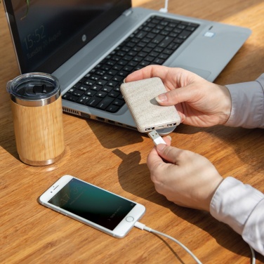 Logotrade promotional merchandise picture of: Wheat Straw 5.000 mAh Pocket Powerbank