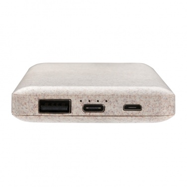 Logo trade promotional merchandise picture of: 10.000 mah wheat straw powerbank