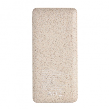 Logo trade advertising product photo of: 10.000 mah wheat straw powerbank